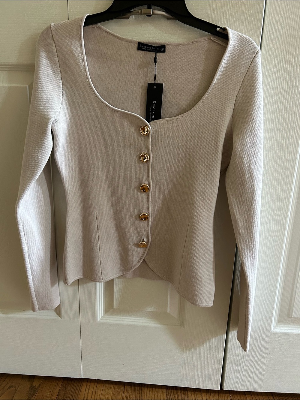 Emerson Lang Cream Knit Sweater